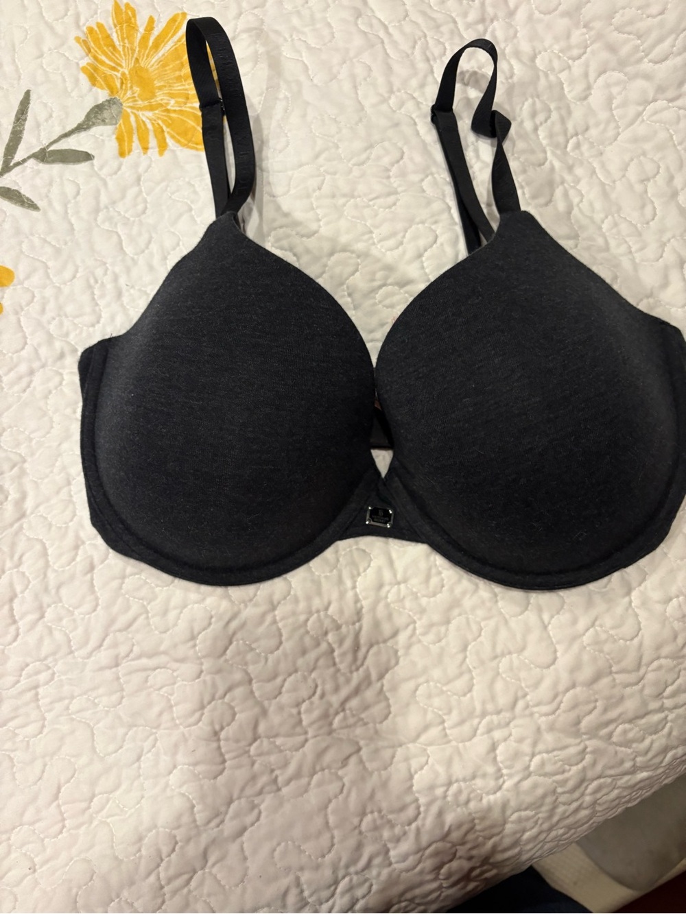 Victoria Secret Charcoal Heather Grey Lightly Lined Demi T-Shirt Bra